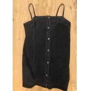 ASOS BLACK DENIM DRESS SIZE 18. 90s grunge
